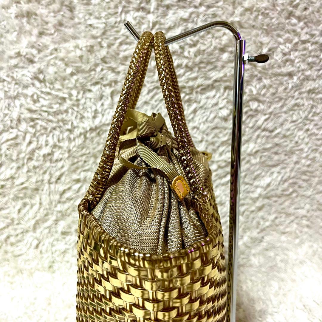 ✨美品✨アンテプリマ イントレッチオ ハンドバッグ ゴールド インナーバッグ