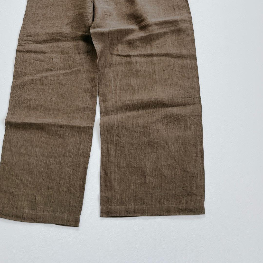 美品✨リネン100% ヨーガンレール ワイドパンツ M カーキ