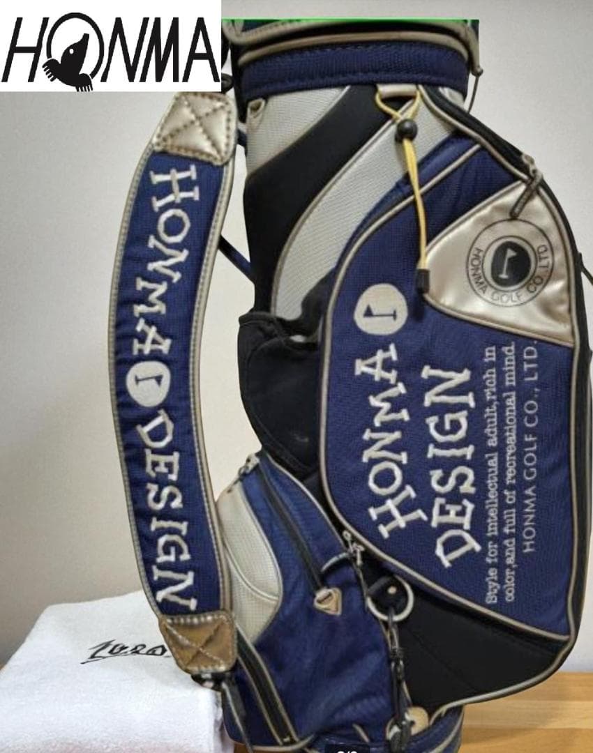 送料無料/超美品　HONMA DESIGN キャディバッグ ネイビー