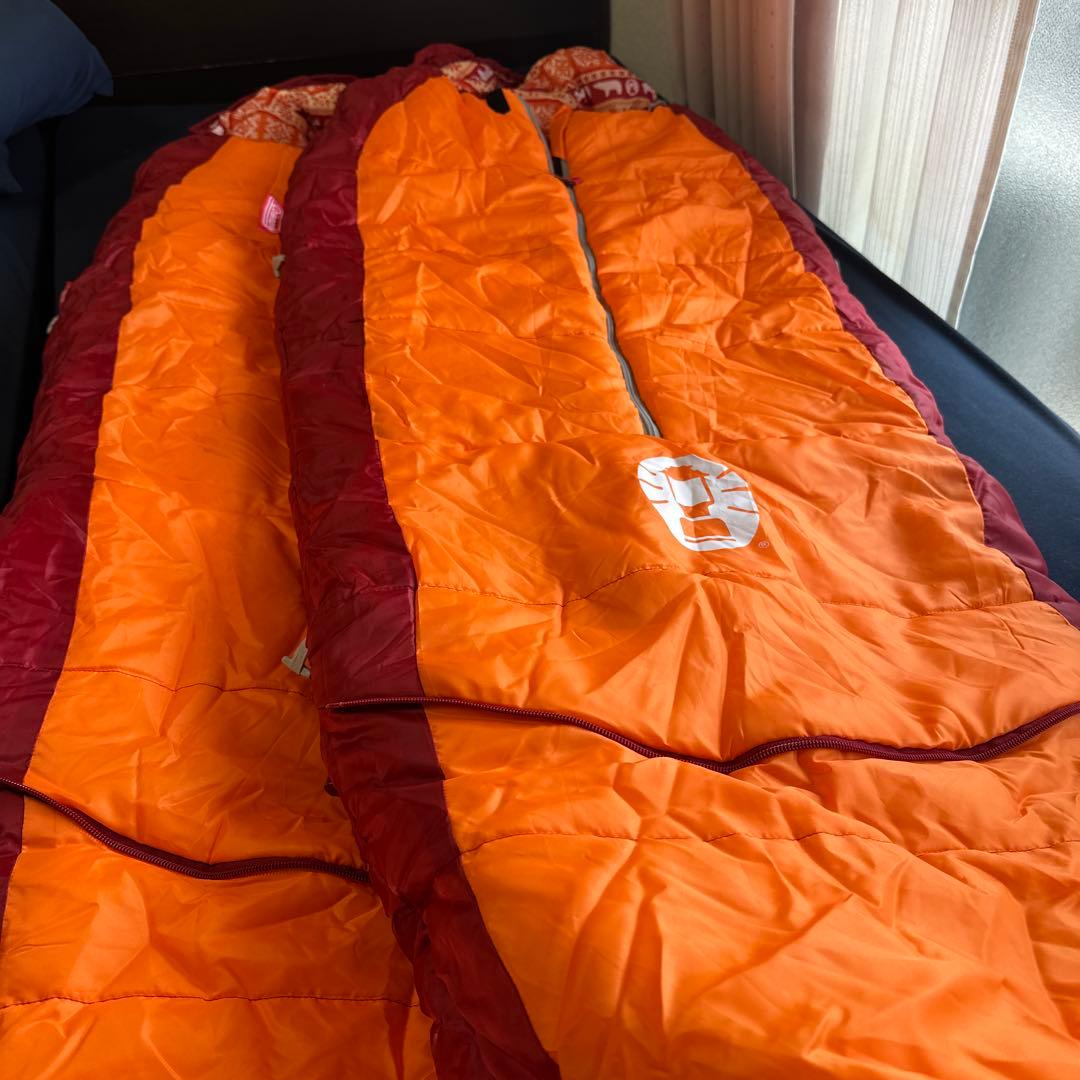 コールマン　Coleman 寝袋　キッズマミーアジャスタブル　オレンジ　使用2回