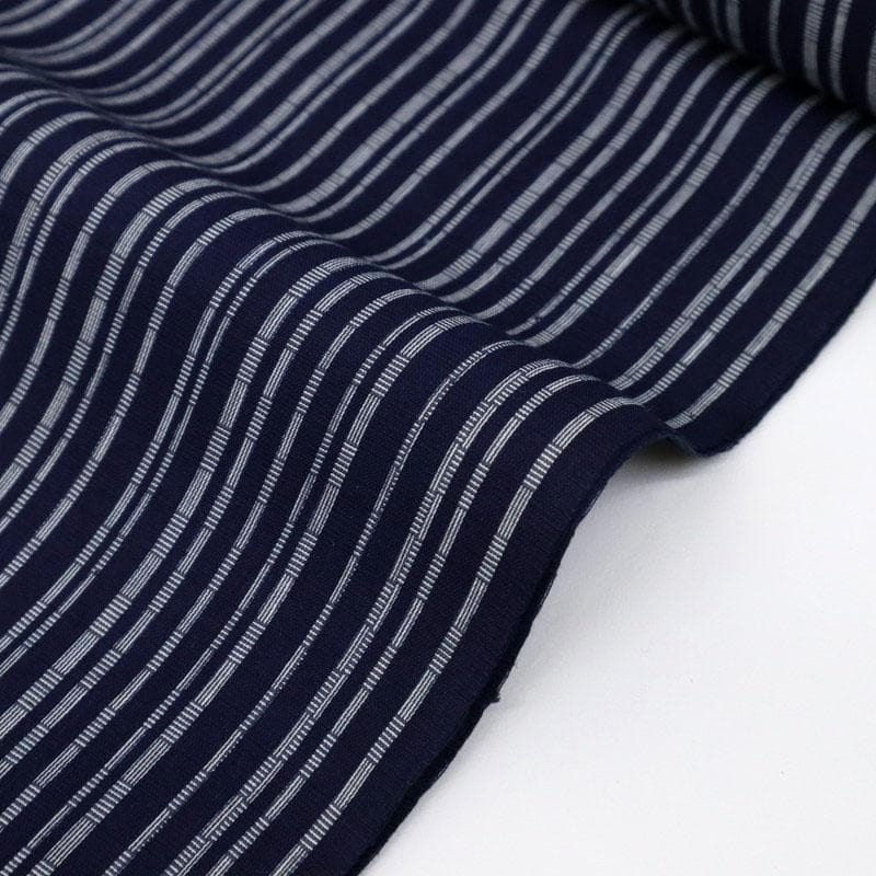 《反物『結城織長板染め』綿紬浴衣■綿結城◆あじろ織り◆縞◆夏着物■反25-59》