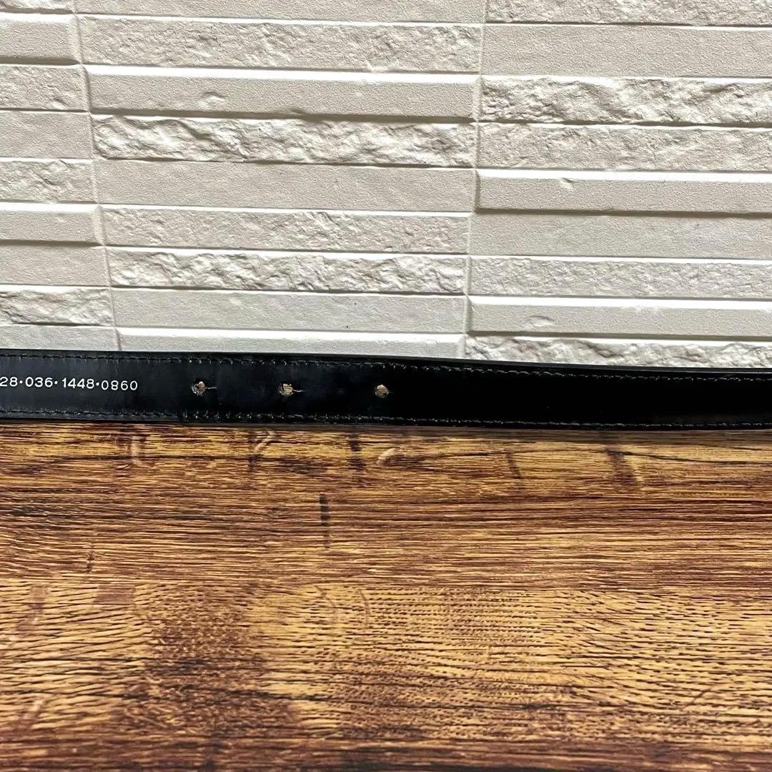 グッチ GG インターロッキング バックル ベルト レザー シルバー ブラック.