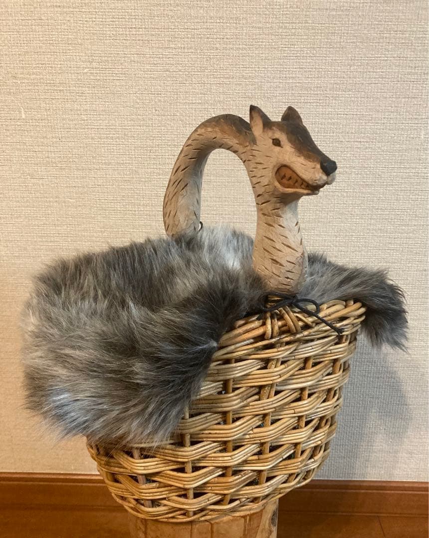 新品KIYATA 動物バスケット　かごバッグ　キヤタ