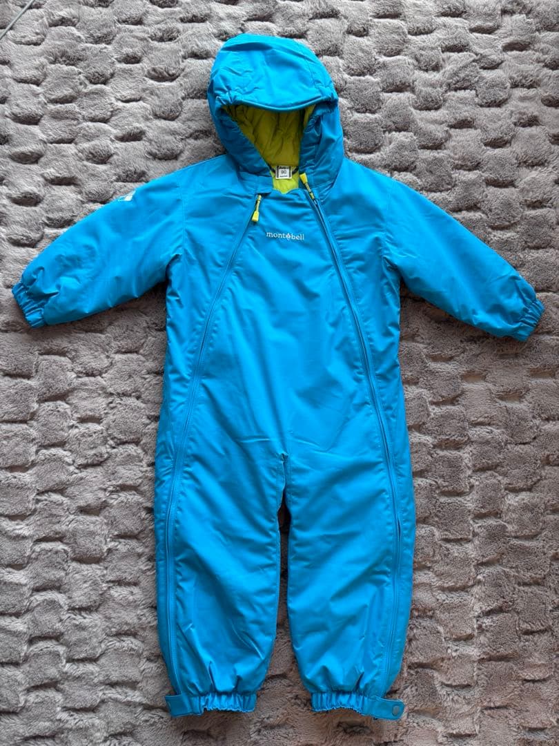 mont-bell スキーウェア　ジャンプスーツ　90 手袋、靴下付き