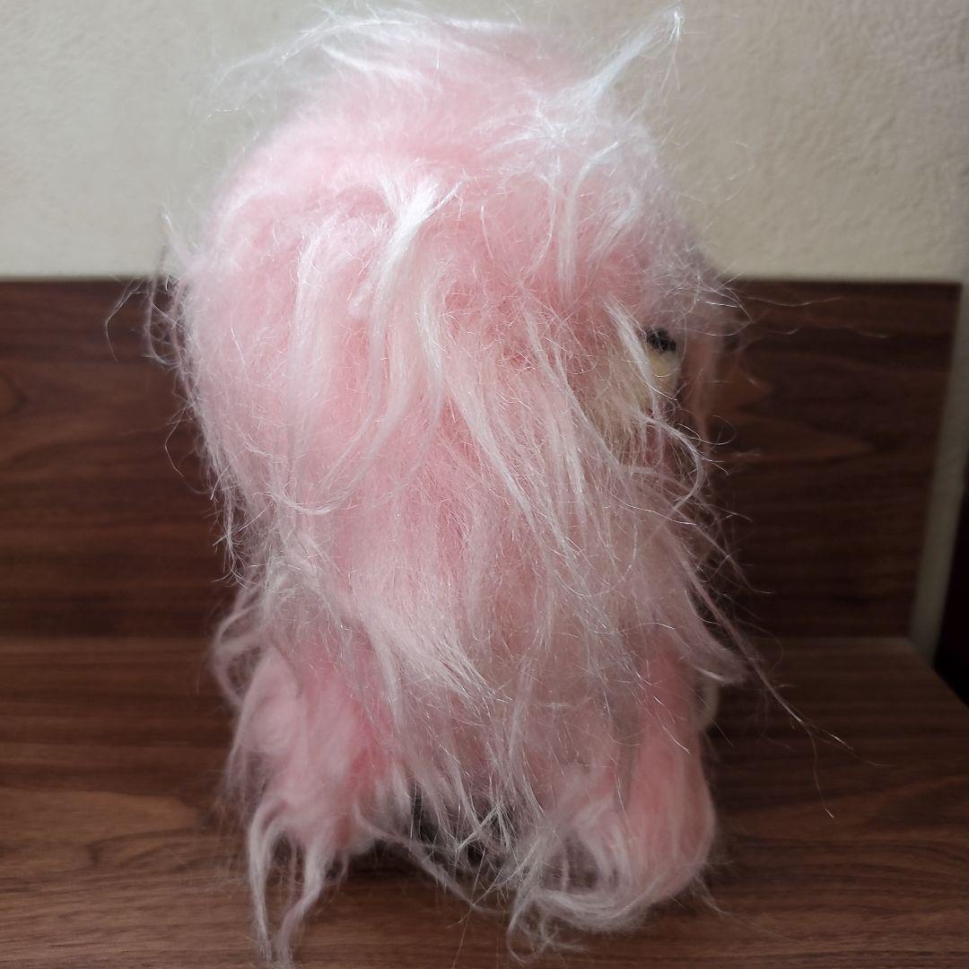 ☆ お手入れワンちゃん ぬいぐるみ ピンク 昭和レトロ 犬 ファンシー