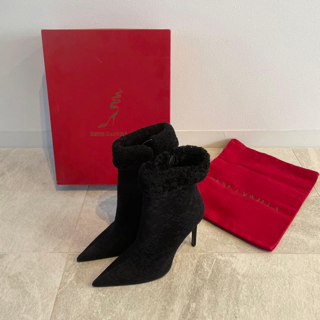 未使用　レネカオヴィラ　Rene Caovilla ミンク ファー ブーツ