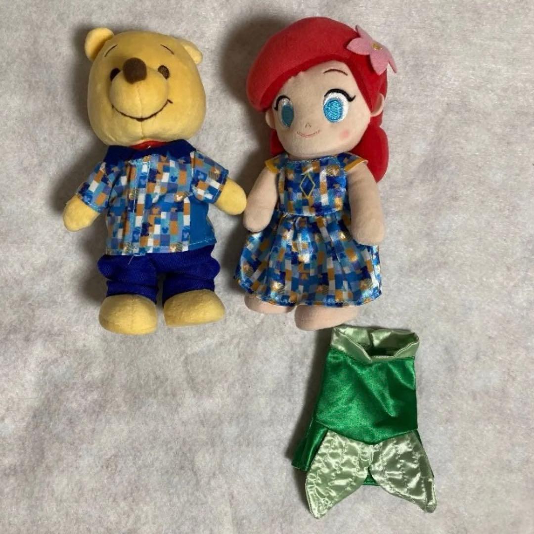 ディズニー　ぬいもーず　アリエルとプーさん　きせかえつき　WDW50TH