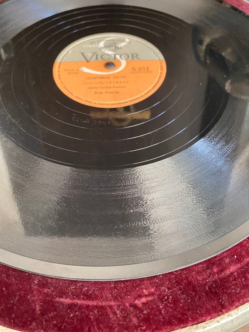 エルヴィス・プレスリー　ハートブレイクホテル　SPレコード