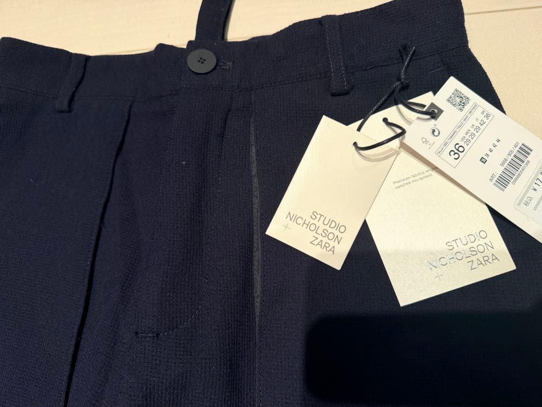 雨*様 美品★ザラ x スタジオニコルソンS 替ボタン付★コラボ カーゴパンツ