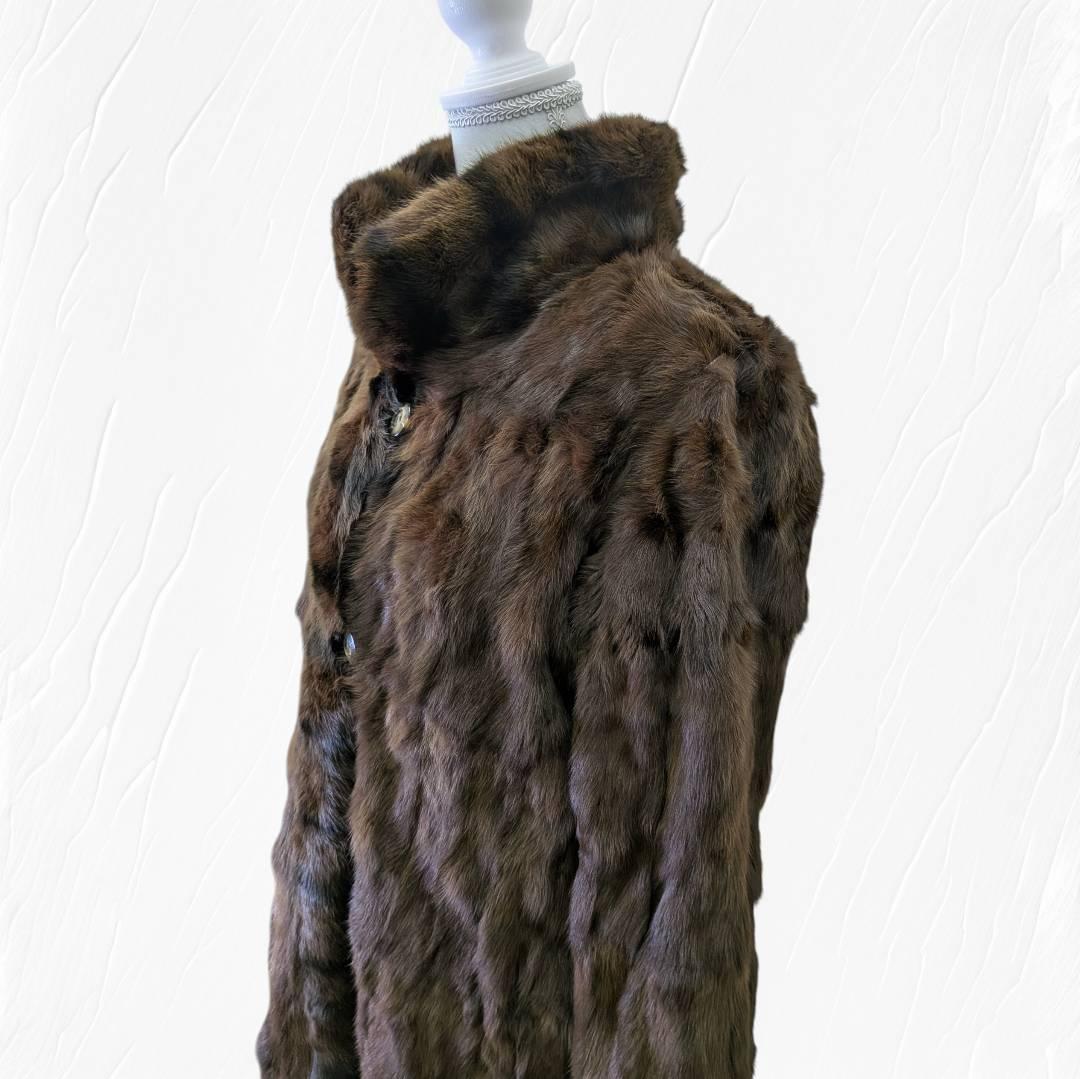 BALMAIN バルマン 毛皮 コート リバーシブル シルク１００％ ９号サイズ