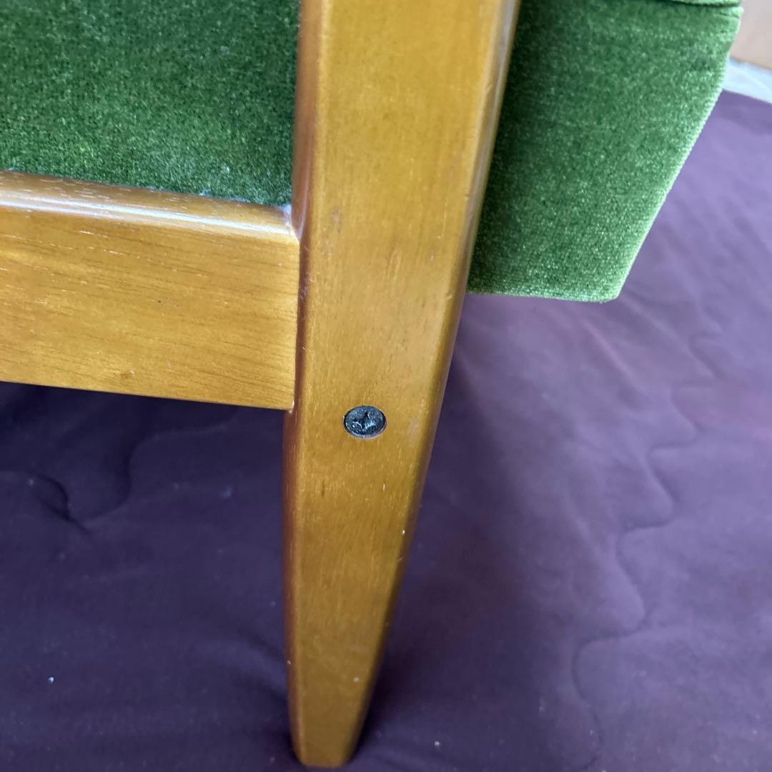 カリモク６０　Kチェア２シーターモケットグリーン