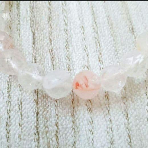 ２本セット マニカラン水晶☆ブレスレット11ミリ粒、7ミリ粒