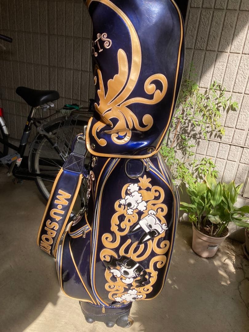 M.U SPORTS ゴルフバッグ ネイビー キャスター付き