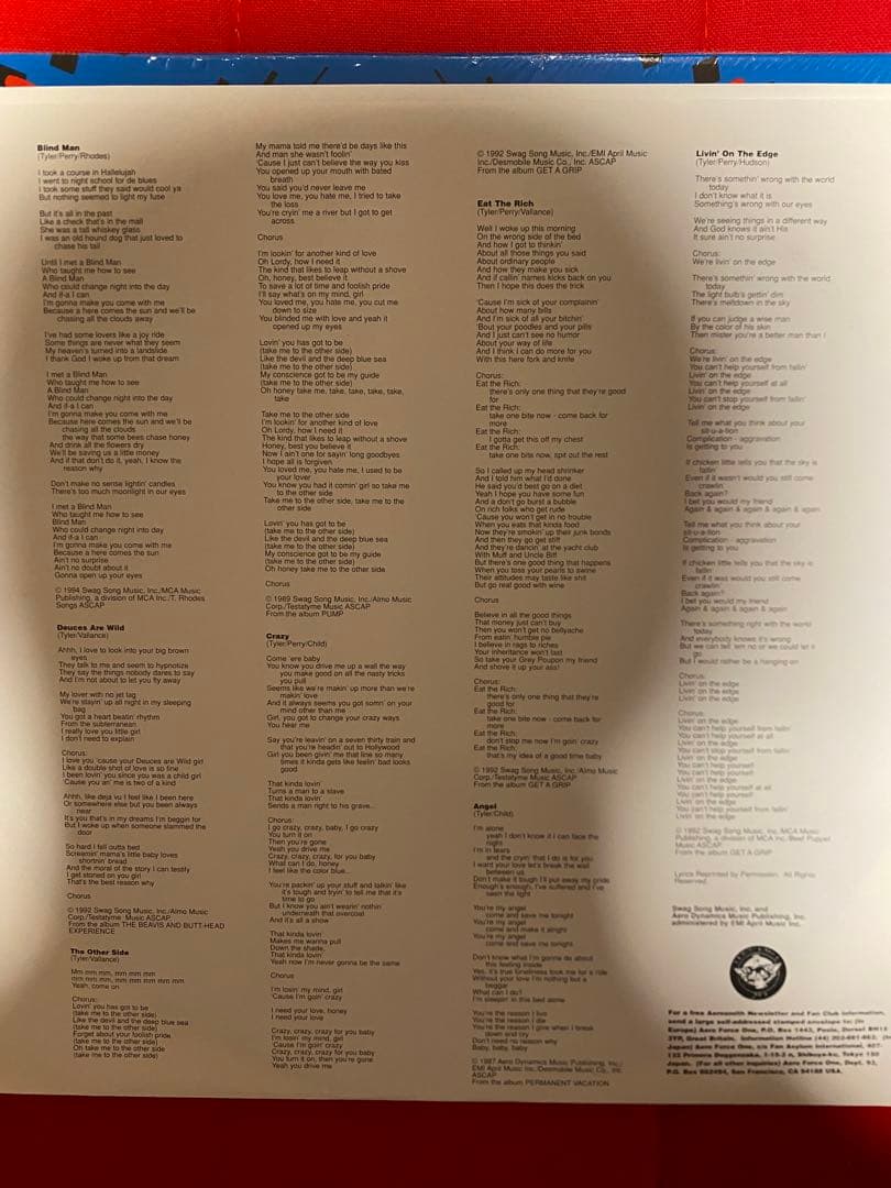 AEROSMITH BIG ONES レコード