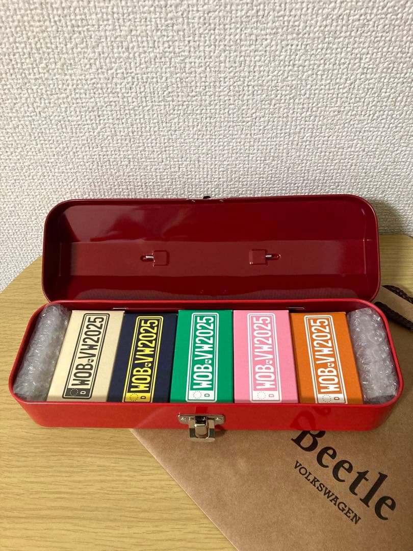 モロゾフ×ビートル2025限定品　スチールコンテナ/ミニカー5台セット　紙袋付