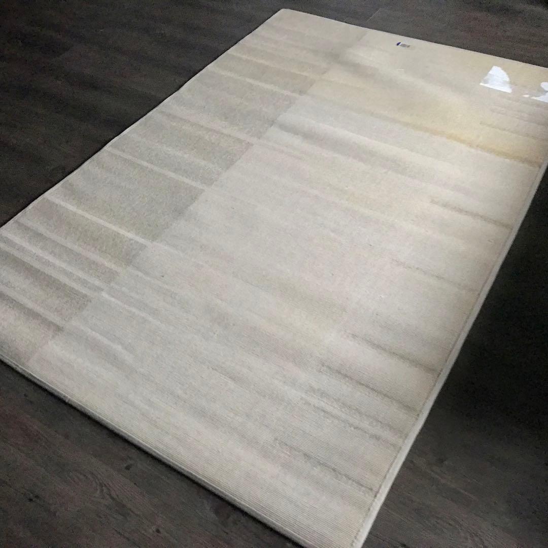 Kw M ラグ ラグマット カーペット 絨毯134×199cm ベージュ