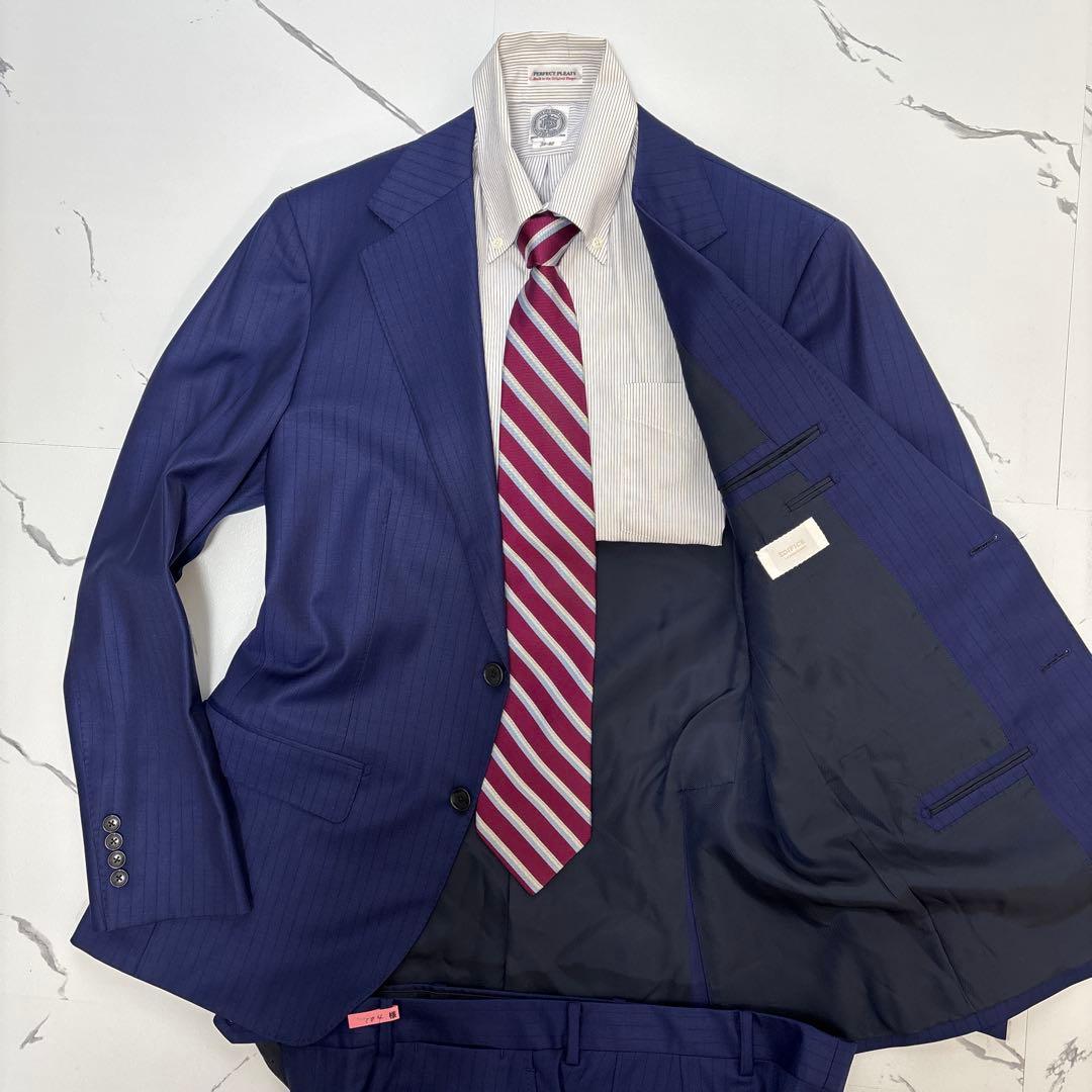 未使用級★ ÉDIFICELe plus élevé セットアップ ストライプ青