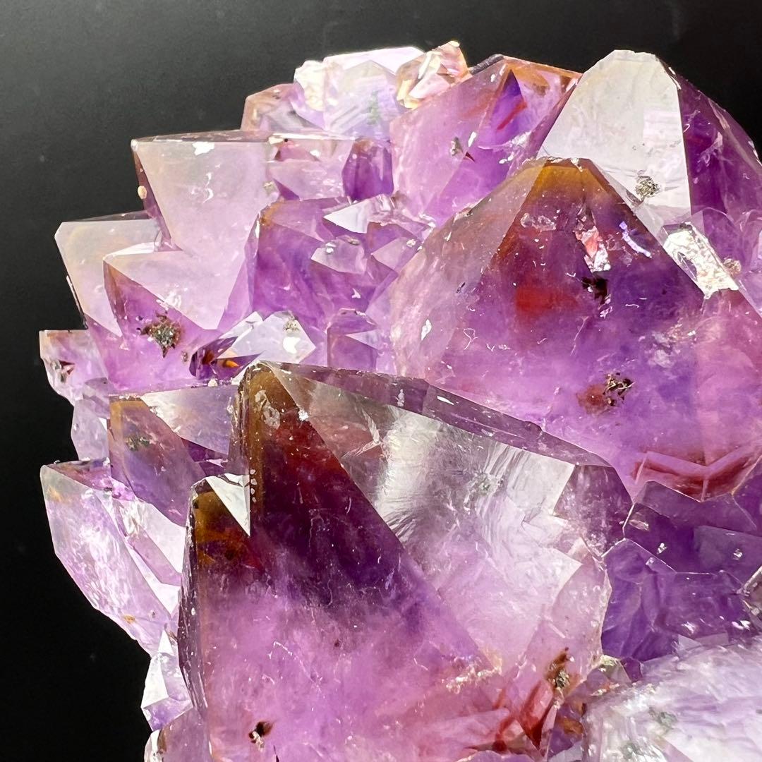 ✳️超希少‼️紫水晶とレッドの煌めき✨レッドファントム アメジストクラスター 天然石