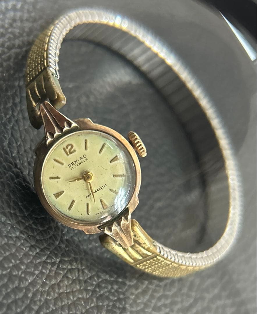 ＤＥＮ－ＲＯ ゴールド14Ｋ　金無垢　手巻き腕時計 アンティーク　ヴィンテージ