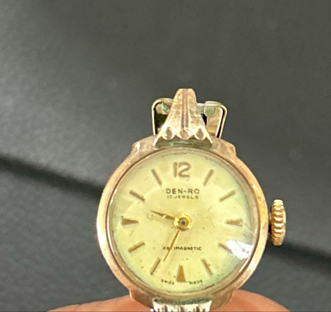 ＤＥＮ－ＲＯ ゴールド14Ｋ　金無垢　手巻き腕時計 アンティーク　ヴィンテージ