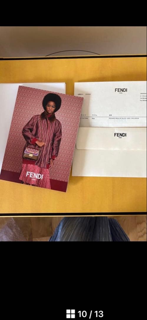 専用　FENDI 黒 レザー ハンドバッグ