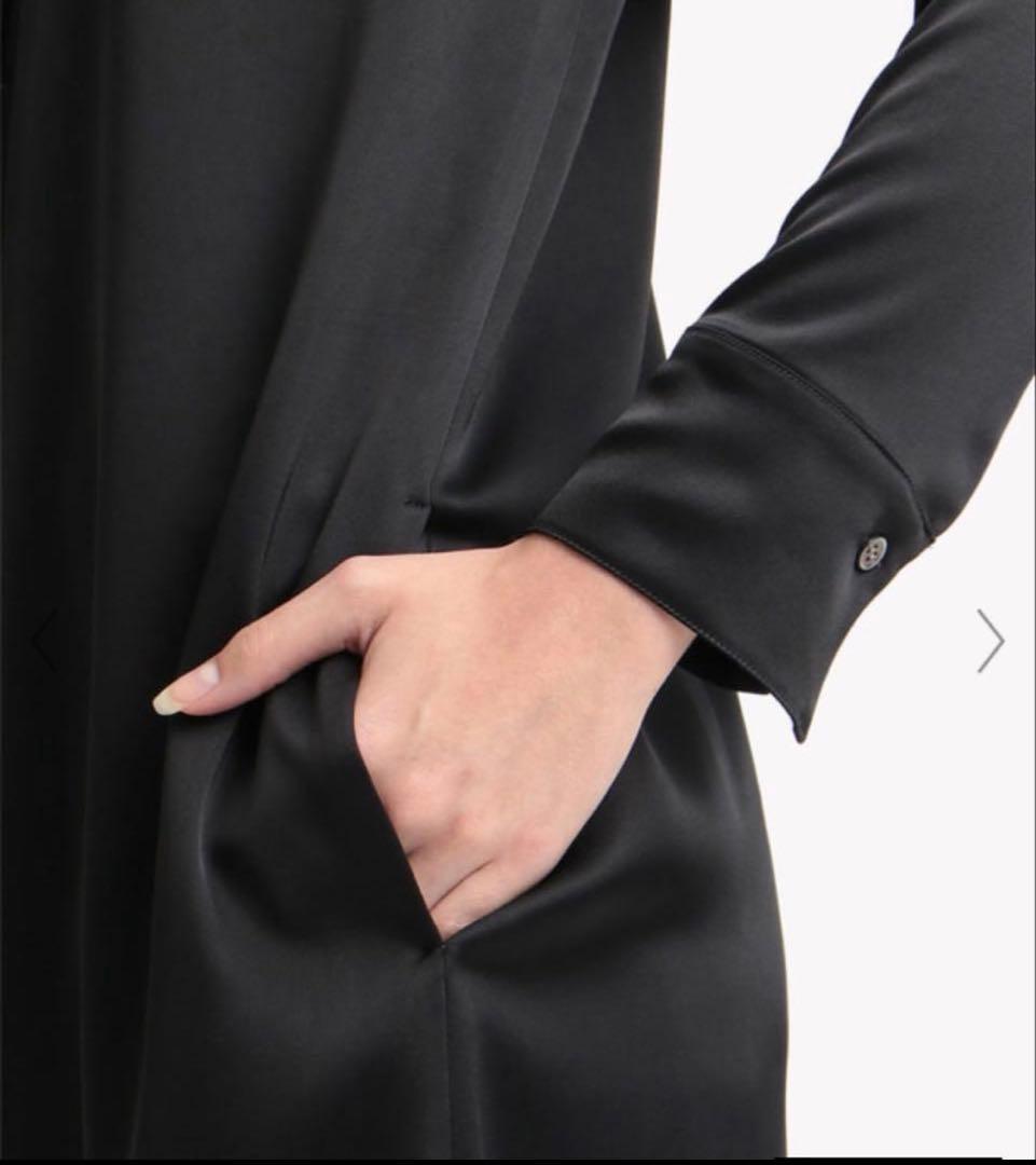 美品✨️theory luxe サテンシャツワンピース ウオッシャブル