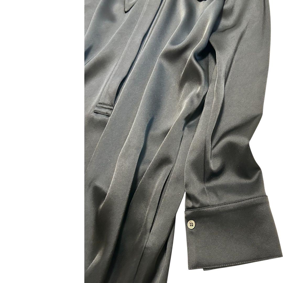 美品✨️theory luxe サテンシャツワンピース ウオッシャブル