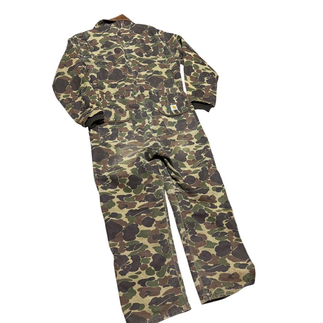 Carhartt 迷彩 オーバーオール 44R US製　IDEALジップ 80s