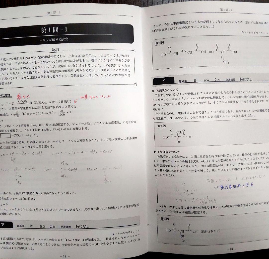 鉄緑会 2024年東大化学 〚直前講習〛全4日分
