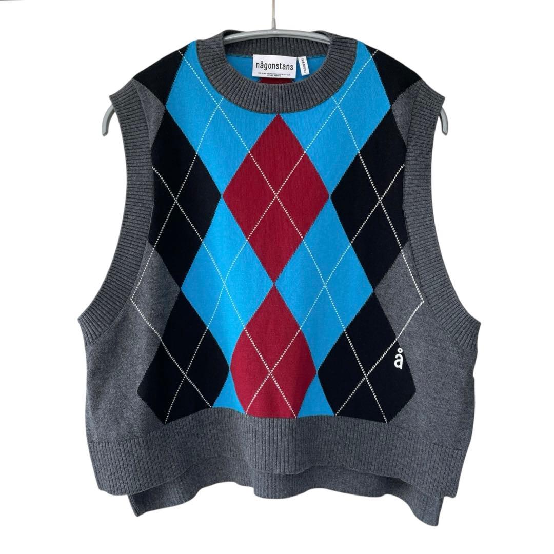 ミンク★ ナゴンスタンス spring argyle vest ベスト