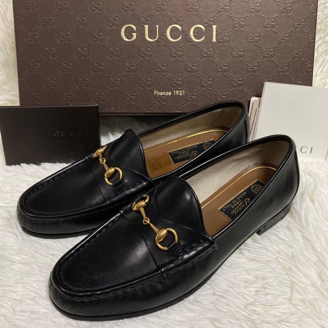 GUCCI グッチ　ゴールド ホースビット36  ローファー 1953 ブラック