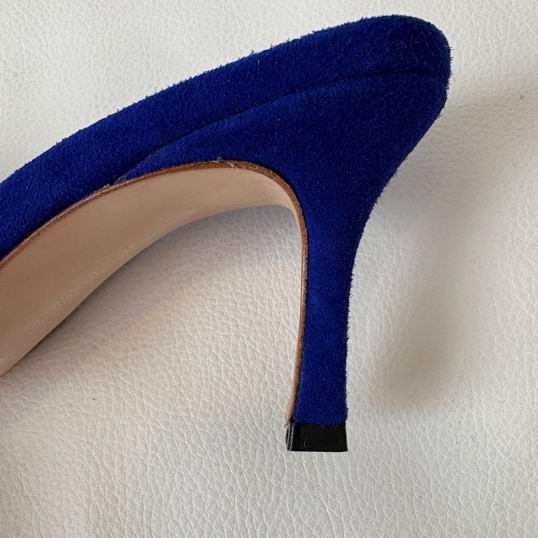 新品 MANOLO BLAHNIK 定価12万 ビジュー付ミュール レース36