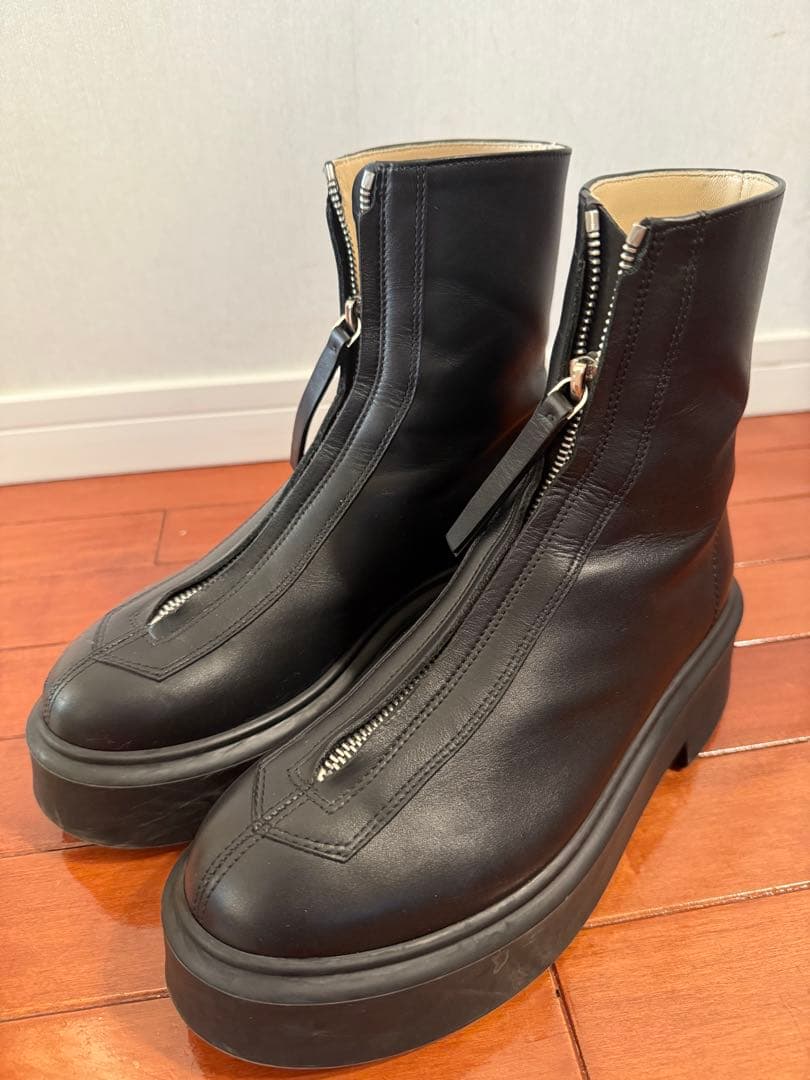 THE ROW ZIPPED BOOTS black サイズ36