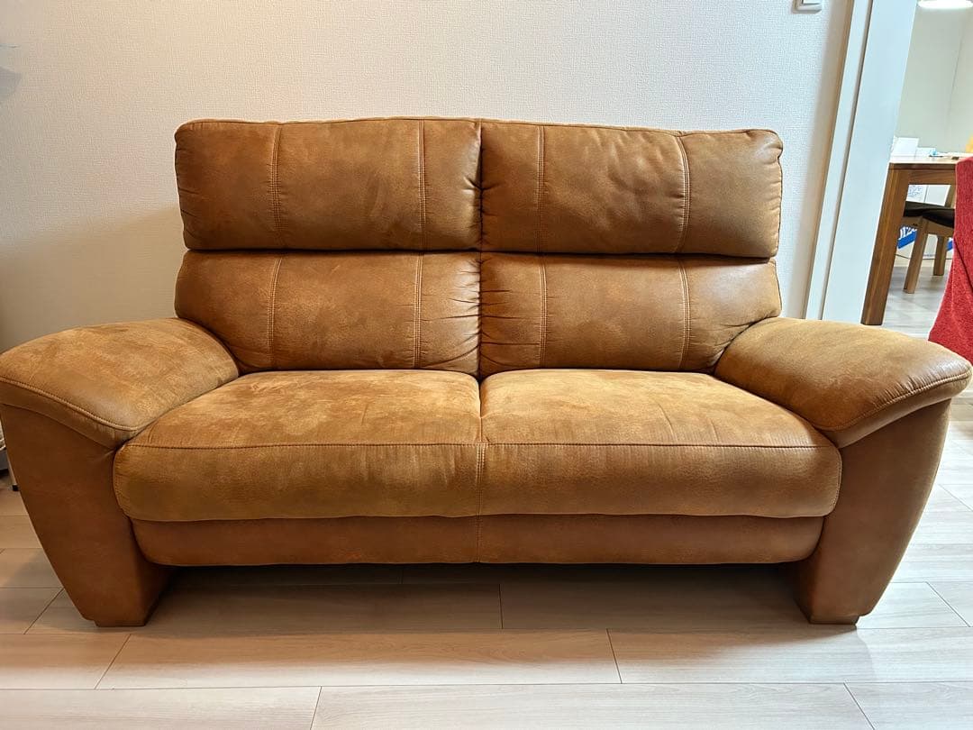 ブラウン 2.5人掛けソファ