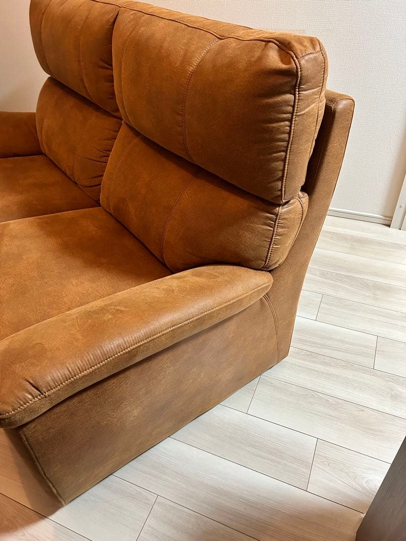 ブラウン 2.5人掛けソファ