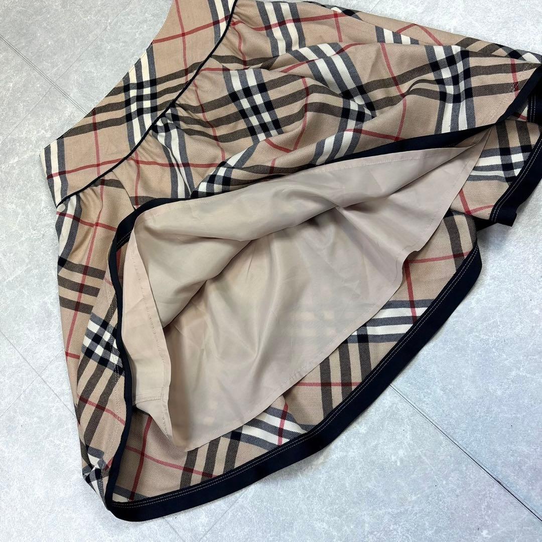 バーバリーブルーレーベル ノバチェック ミニスカート プリーツ 38