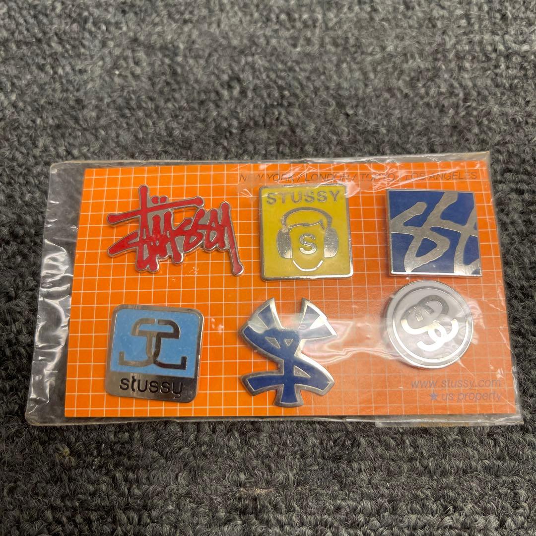 STUSSY NYC ビンテージピンバッジ6個　新品未開封、タグ付き、送料込み！