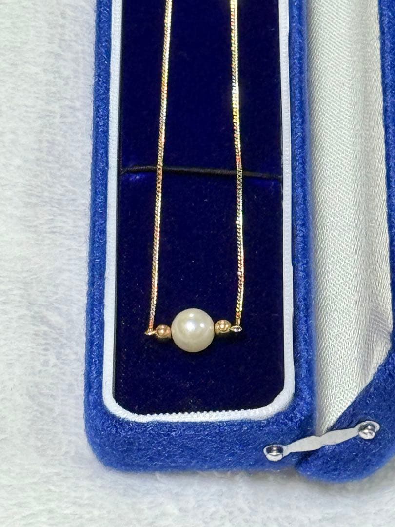 パール　ネックレス　アコヤ真珠　K18