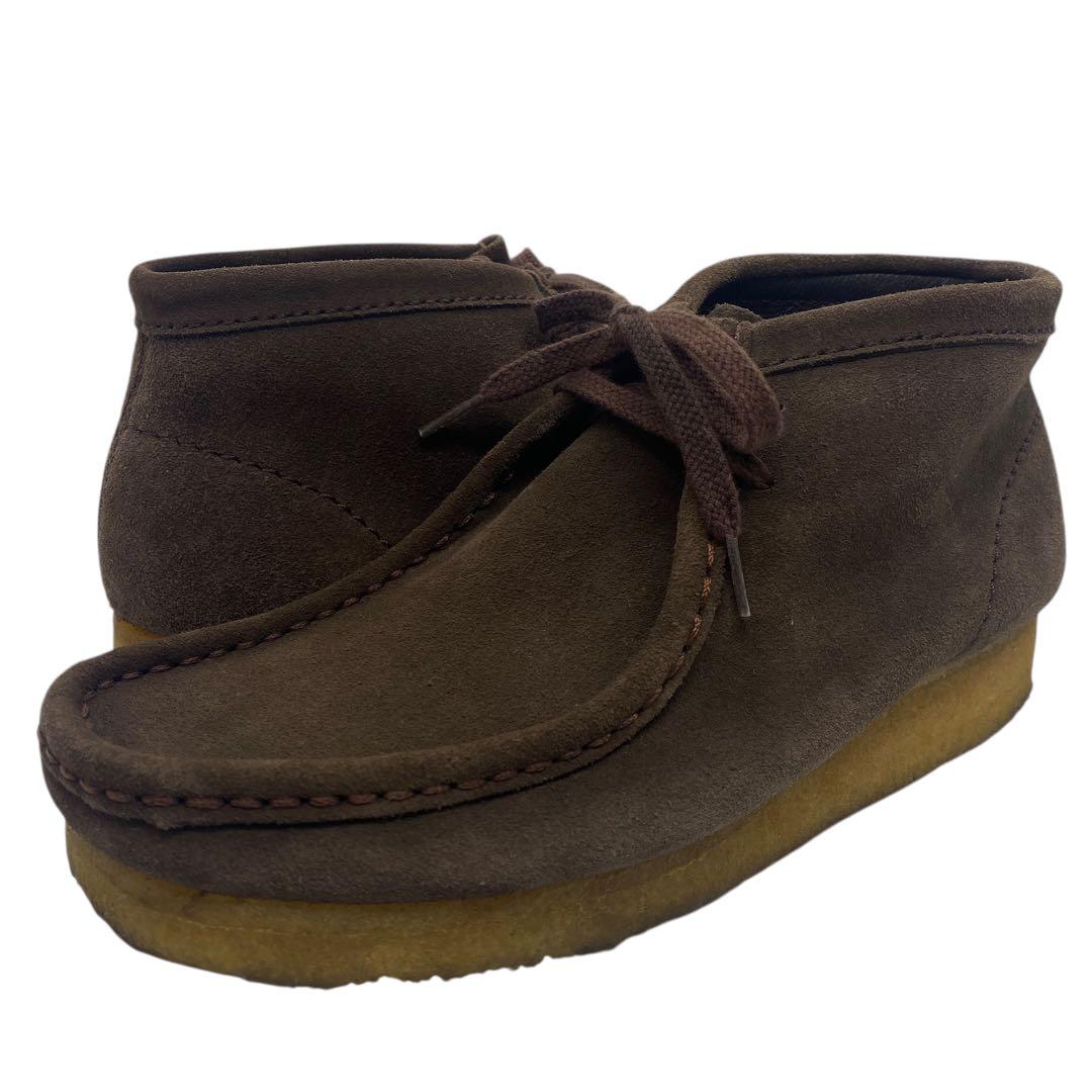 【極美品】 CLARKS クラークス　25cm ワラビー モカシン スエード 茶