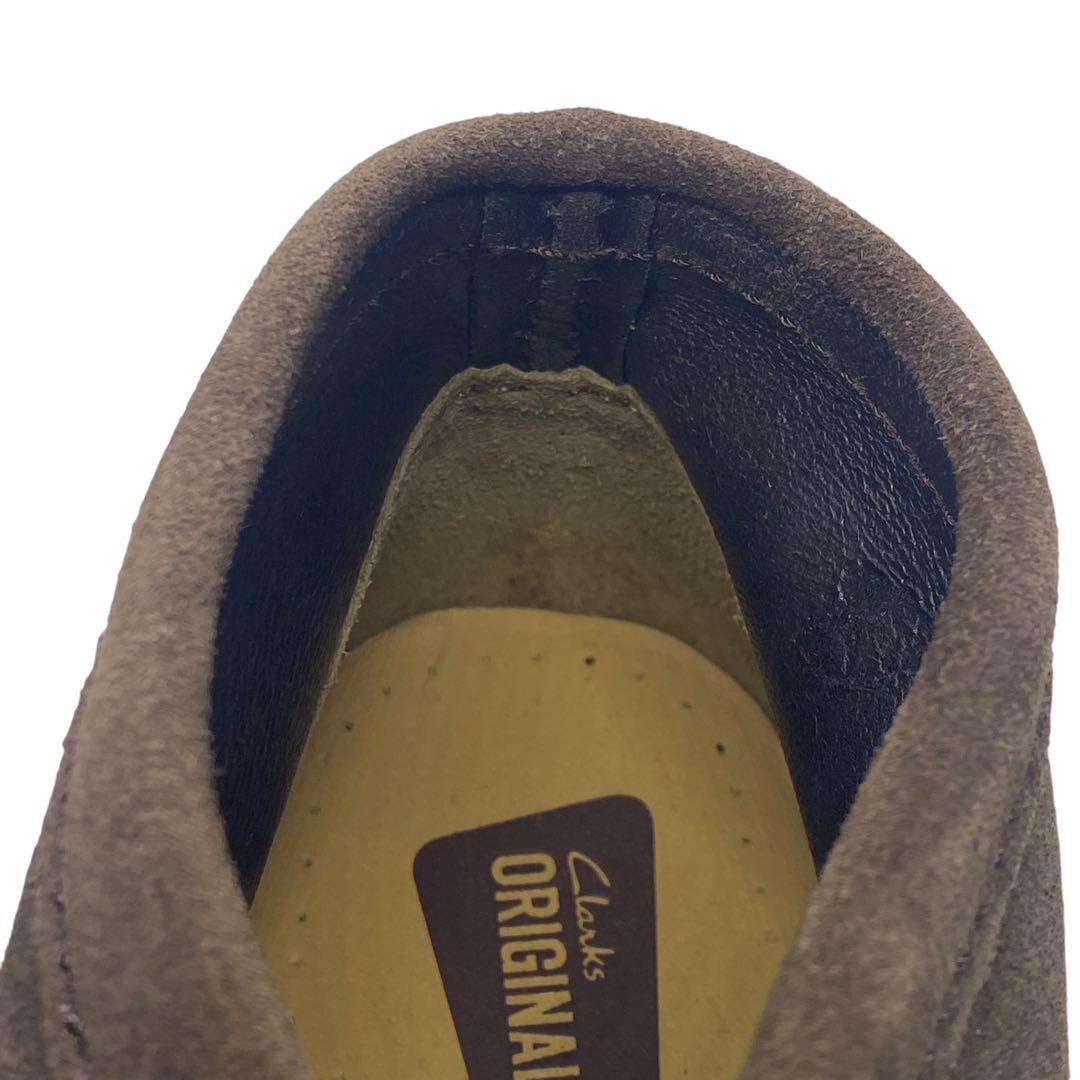 【極美品】 CLARKS クラークス　25cm ワラビー モカシン スエード 茶