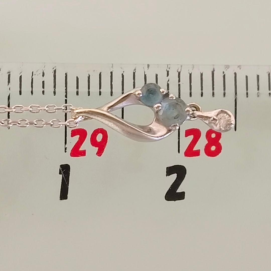 スタージュエリー　K10 WG　ブルートパーズ　ダイヤモンド　しずく　ネックレス