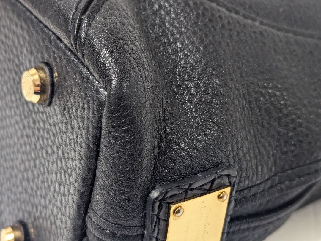 LEATHER JEWELS Crystal　2way バッグ黒　B690