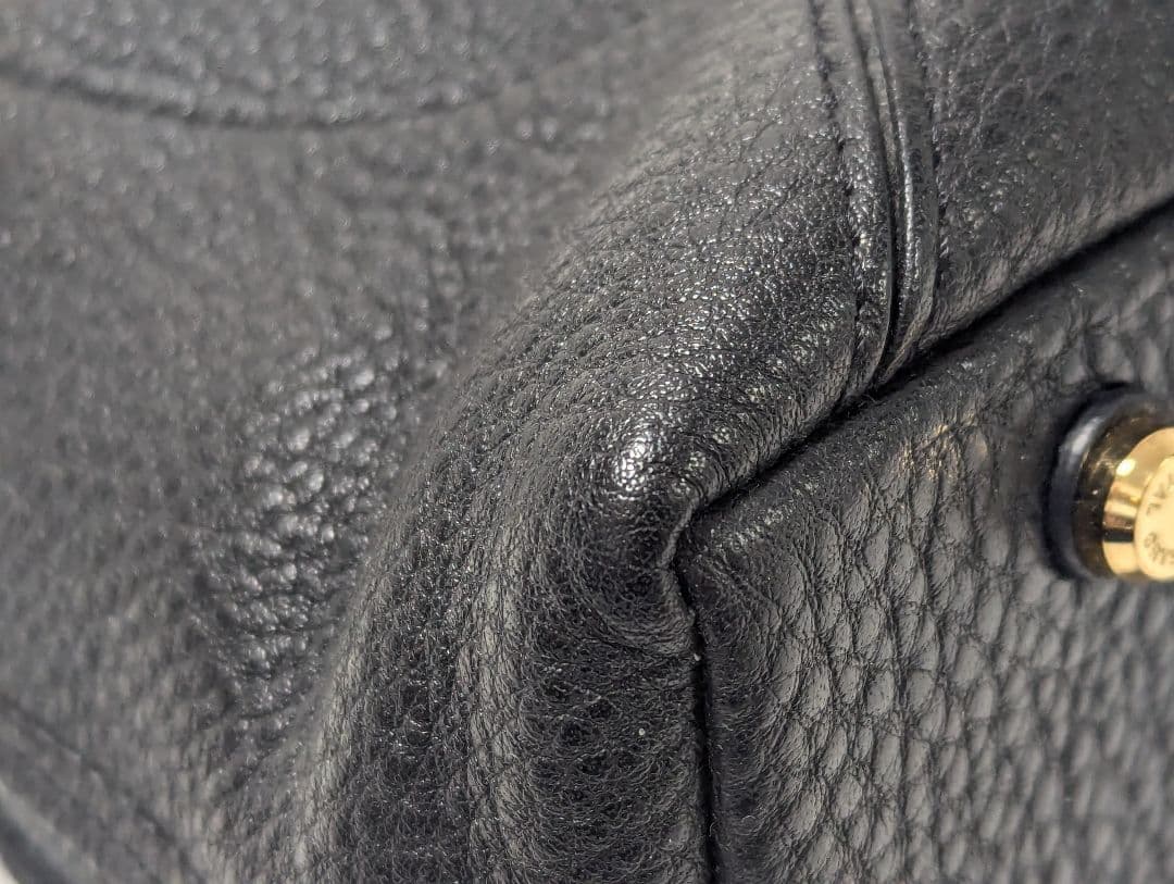 LEATHER JEWELS Crystal　2way バッグ黒　B690