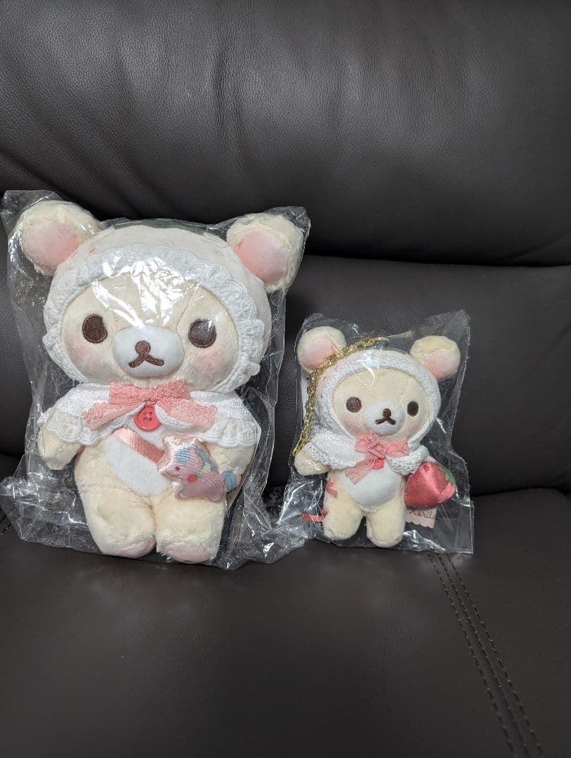 コリラックマ ぬいぐるみ ぶらさげぬいぐるみ 白イチゴ イチゴ