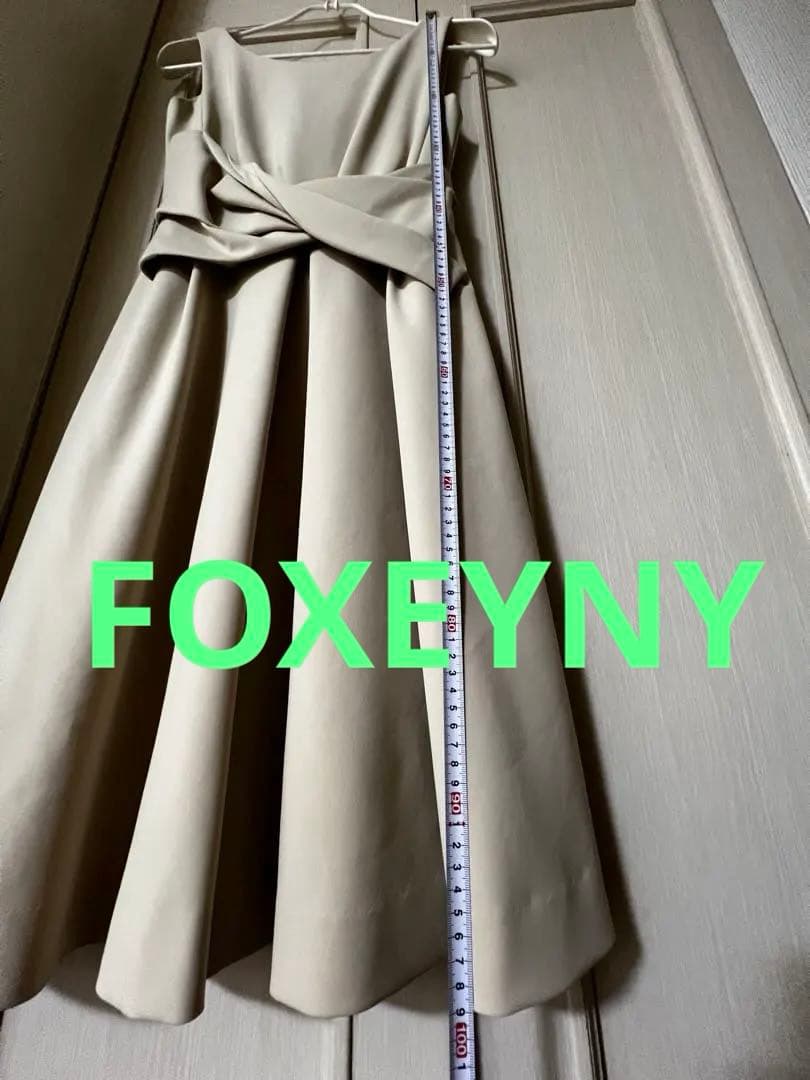 ストレッチ有❤️【フォクシーNY】ワンピース38レディシェイプ2ライトベージュSM