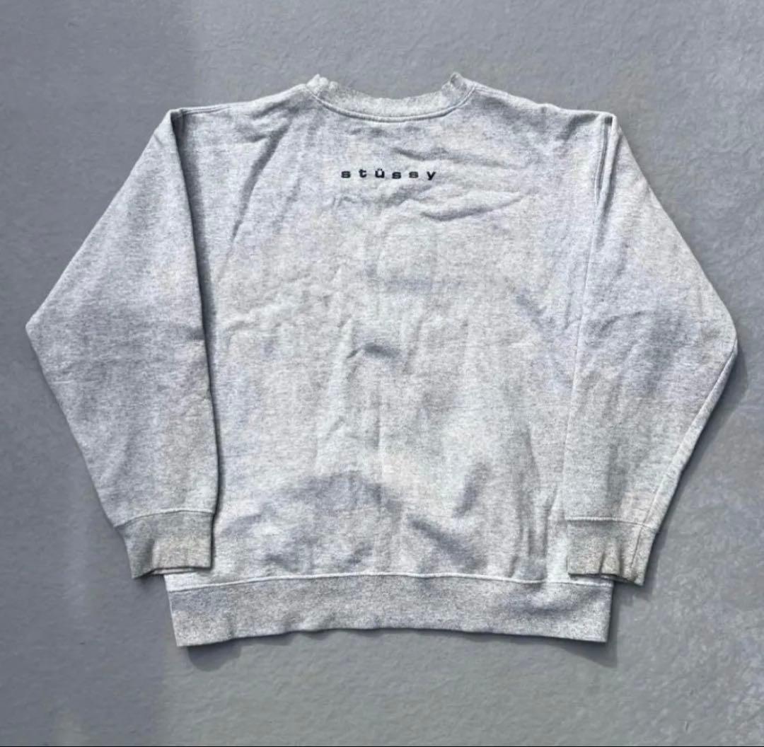 old stussy 90s 紺タグ　ビンテージスウェット　グレー　好シルエット