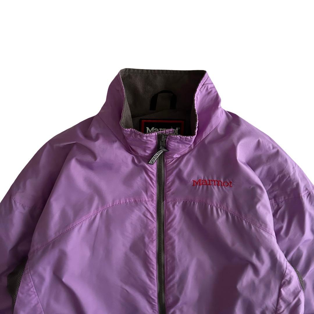 【希少】90s Marmot 裏フリース ナイロントラックジャケット 短丈