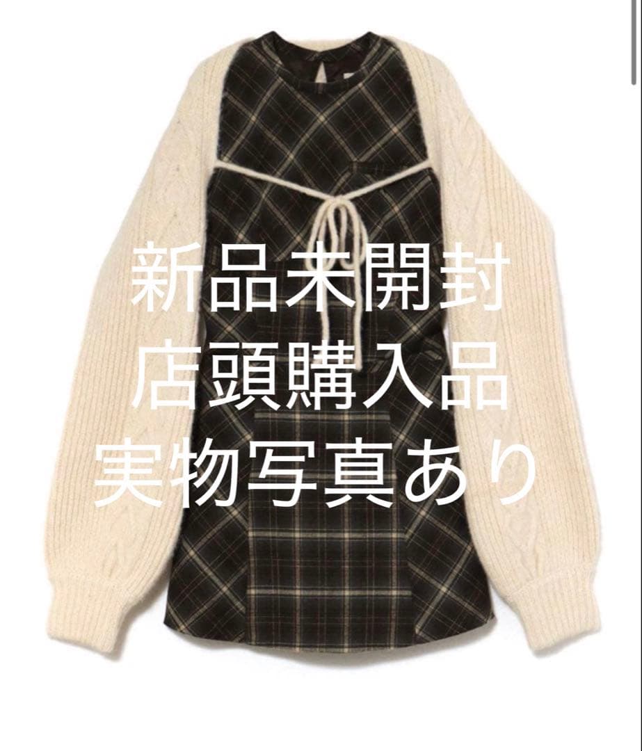 ワンピース Mimi check set mini dress andmary brown