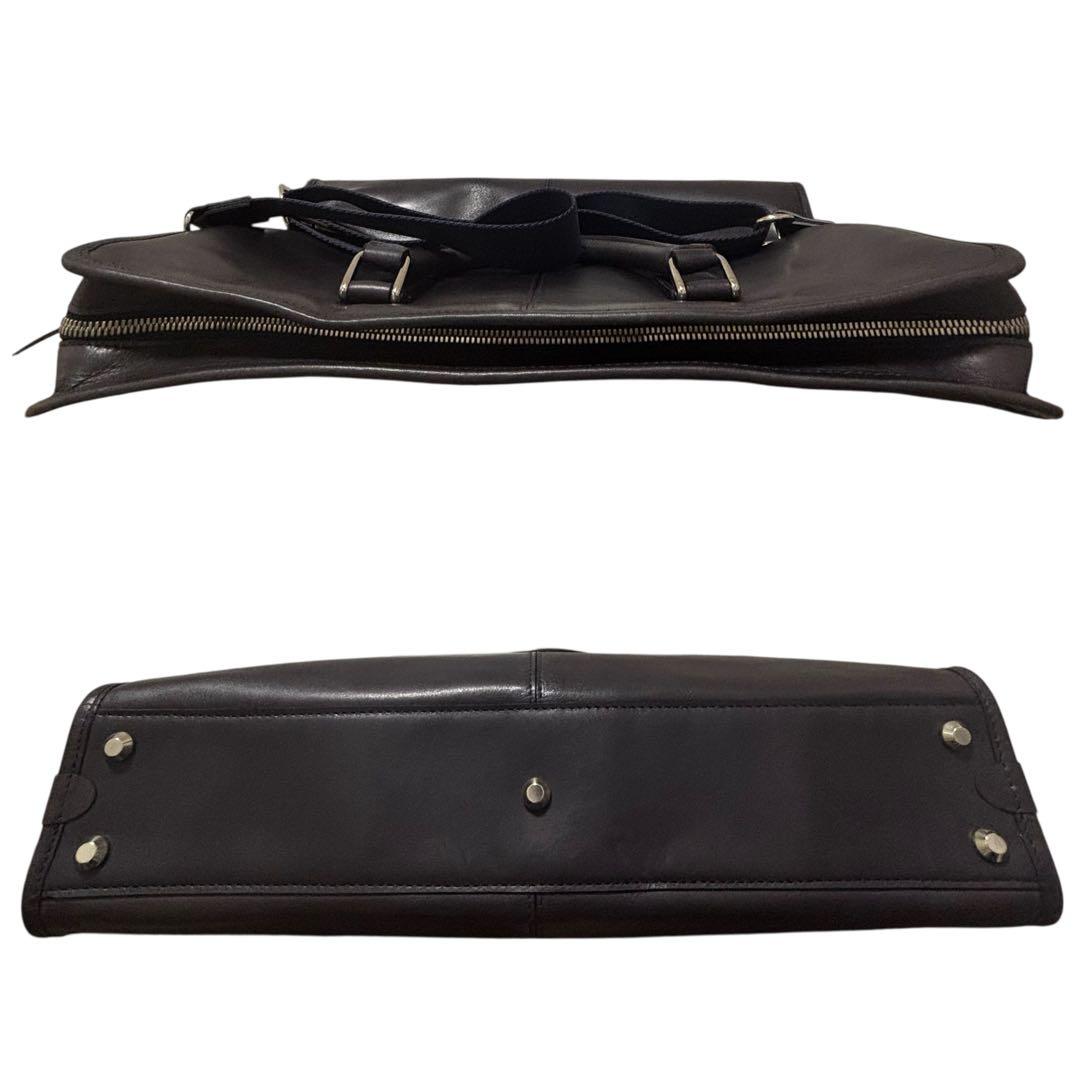 希少✨フラソリティ　2way ショルダーバッグ　ビジネス　ブラック　レザー