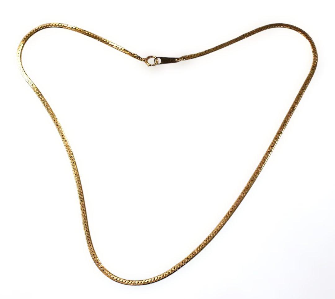 【良品】K18 ヘリンボーン チェーン ネックレス 6.48g 造幣局刻印あり